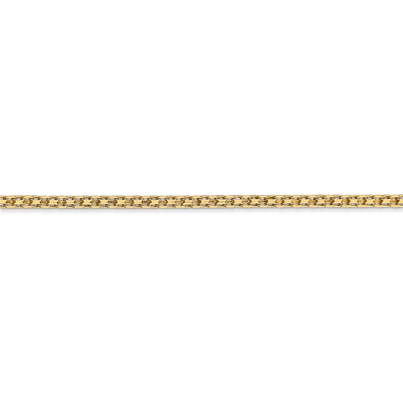 Quality Gold 14k 2mm Lightweight Flat Chain Anklet