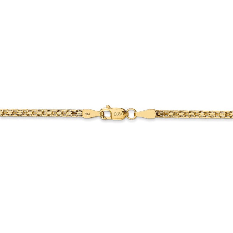 Quality Gold 14k 2mm Lightweight Flat Chain Anklet