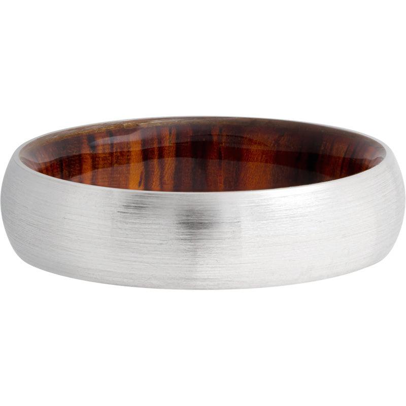 Lashbrook White Cobalt Chrome Hardwood 6mm Men's Wedding Band