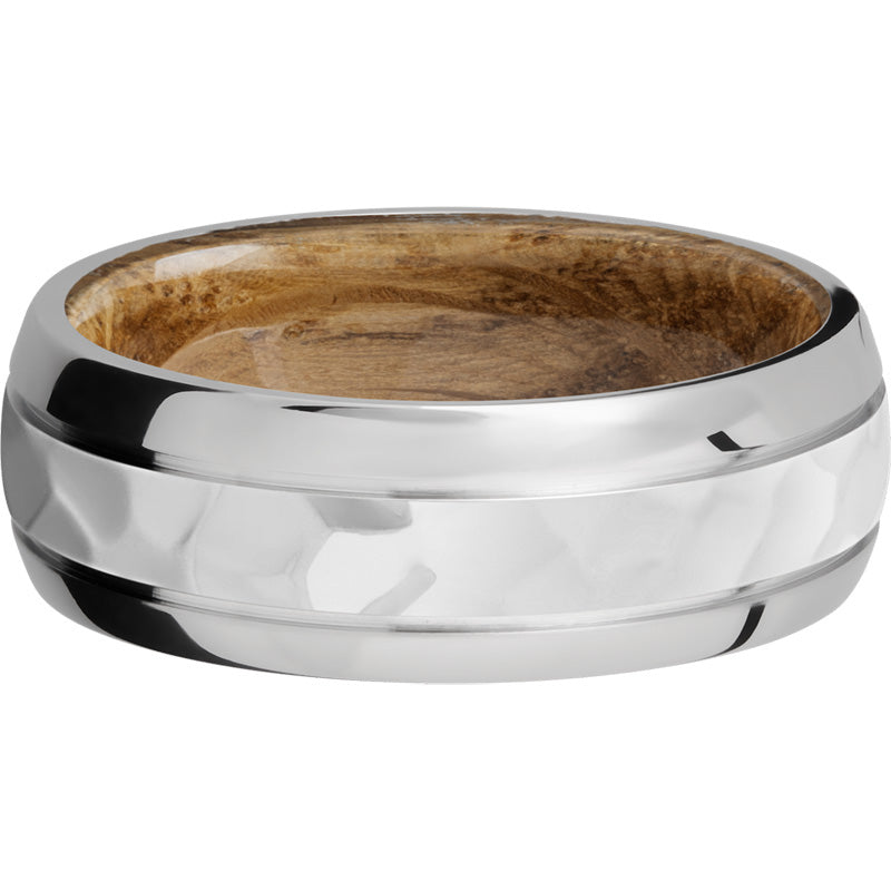 Lashbrook Cobalt Chrome Hardwood 8mm Men's Wedding Band