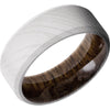 Lashbrook White Damascus Steel Hardwood 8mm Men's Wedding Band