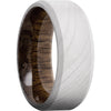 Lashbrook White Damascus Steel Hardwood 8mm Men's Wedding Band