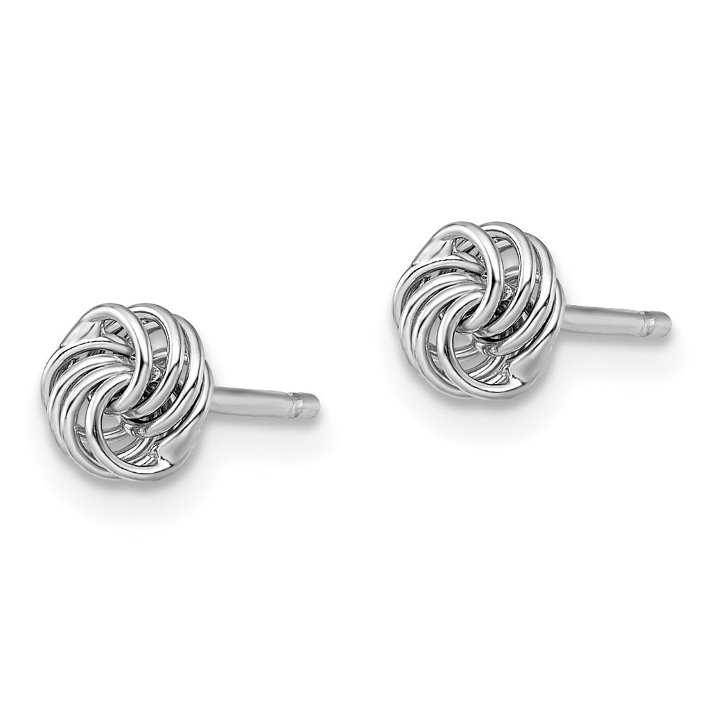 Quality Gold Leslie's 14K White Gold Polished Love Knot Post Earrings