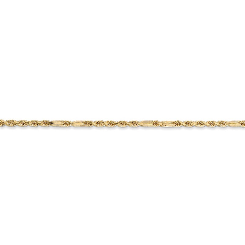 Quality Gold 14k 1.8mm Milano Rope Chain Anklet