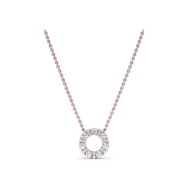 Fana Shared Prong Diamond Circle Necklace