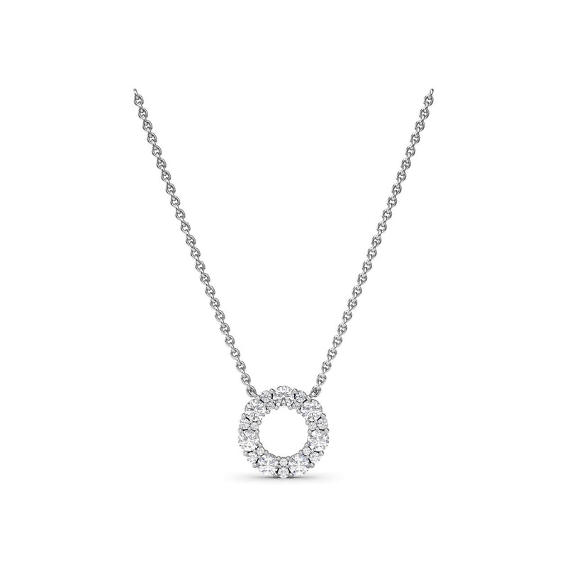 Fana Shared Prong Diamond Circle Necklace