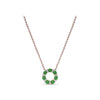 Fana Shared Prong Emerald and Diamond Circle Necklace