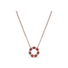 Fana Shared Prong Ruby and Diamond Circle Necklace