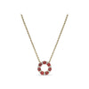 Fana Shared Prong Ruby and Diamond Circle Necklace