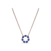 Fana Shared Prong Sapphire and Diamond Circle Necklace