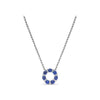 Fana Shared Prong Sapphire and Diamond Circle Necklace