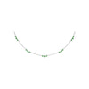 Fana Five Stone Emerald and Diamond Station Necklace