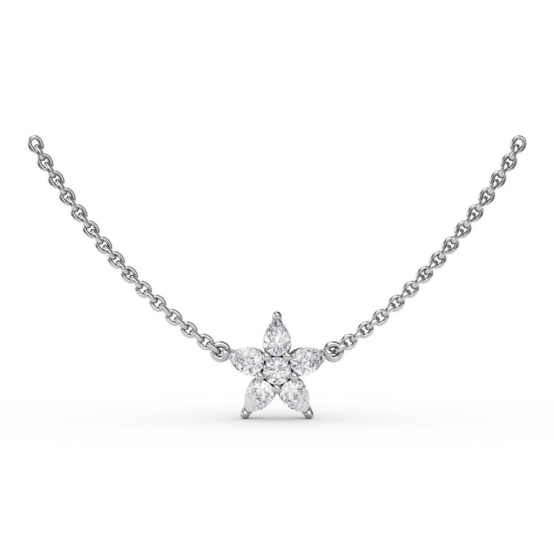 Fana Petite Floral Diamond Necklace