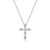 Gabriel & Co. 14k White Gold Faith Diamond Religious Cross Necklace