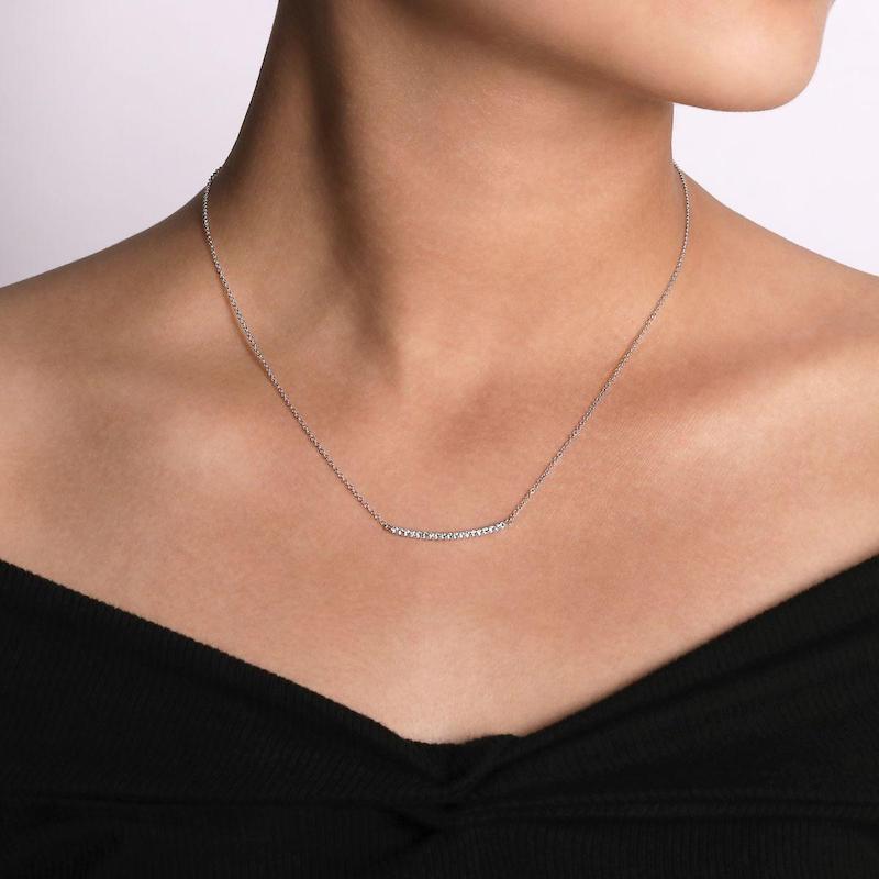 Gabriel & Co. 14k White Gold Lusso Diamond Necklace