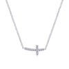 Gabriel & Co. 14k White Gold Faith Diamond Religious Cross Necklace