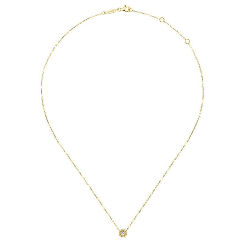 Gabriel & Co. 14k Yellow Gold Bujukan Diamond Necklace