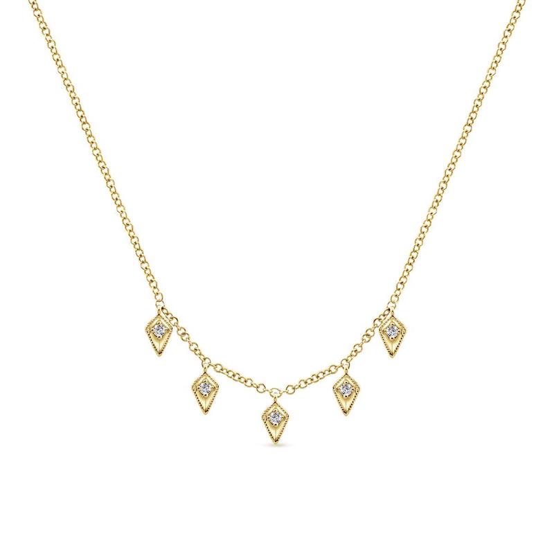 Gabriel & Co. 14k Yellow Gold Kaslique Diamond Necklace