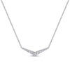 Gabriel & Co. 14k White Gold Lusso Diamond Bar Necklace