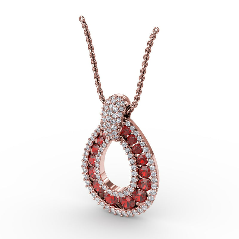 Fana Steal The Spotlight Ruby and Diamond Pendant