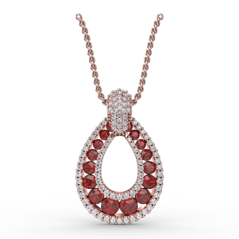 Fana Steal The Spotlight Ruby and Diamond Pendant