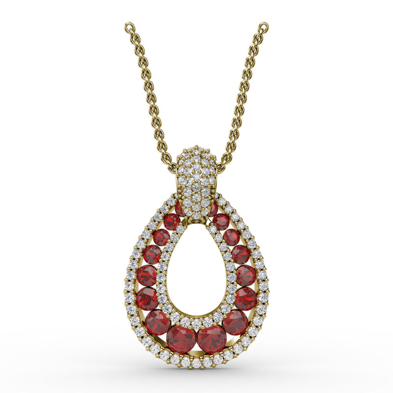 Fana Steal The Spotlight Ruby and Diamond Pendant