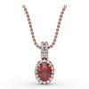 Fana Sophisticated Ruby and Diamond Pendant