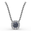 Fana Classic Round Sapphire and Diamond Pendant