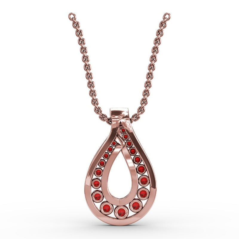 Fana Infinity Loop Ruby Pendant