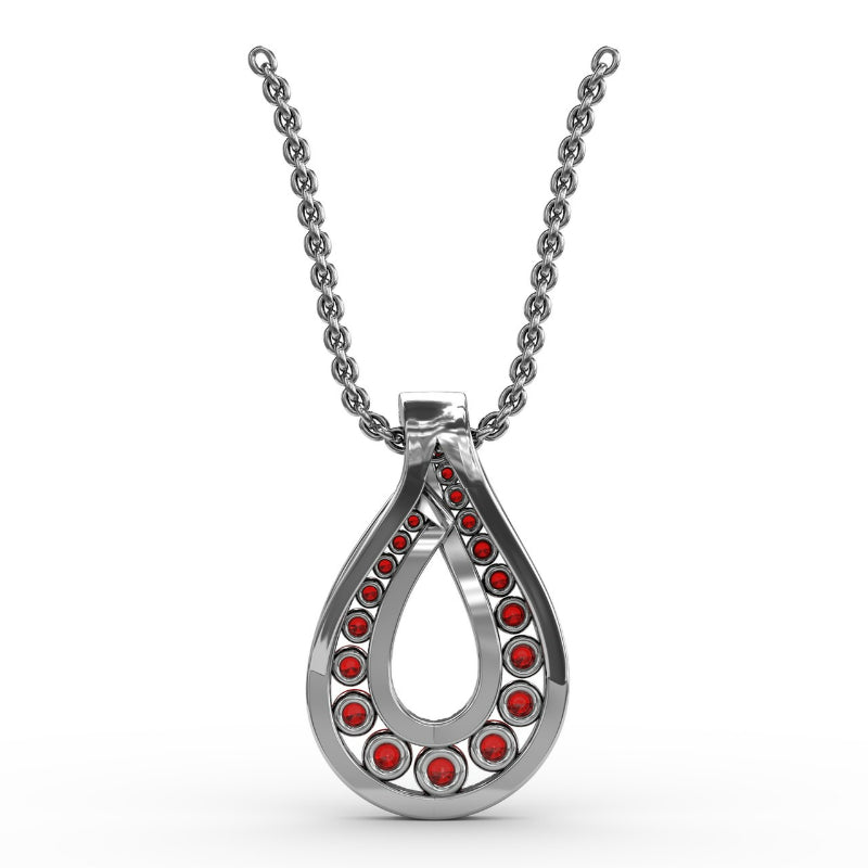 Fana Infinity Loop Ruby Pendant