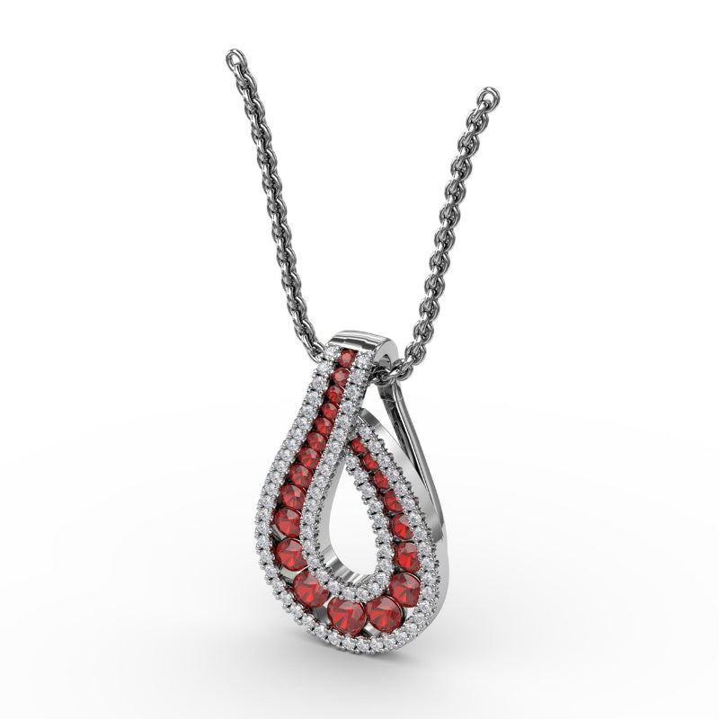 Fana Infinity Loop Ruby Pendant