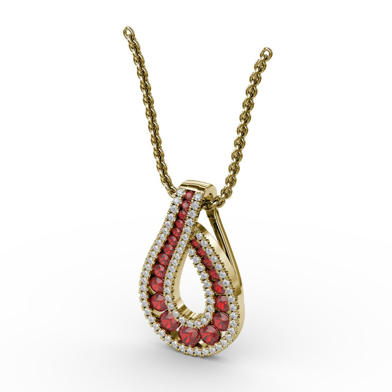 Fana Infinity Loop Ruby Pendant