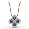 Fana Flower Sapphire and Diamond Pendant