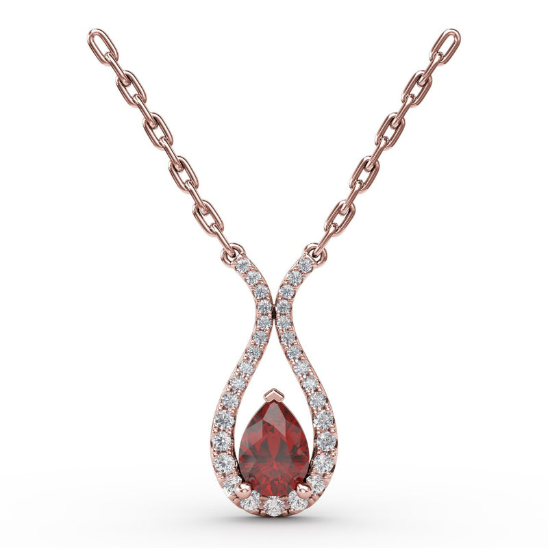 Fana Feel The Love Ruby and Diamond Pendant