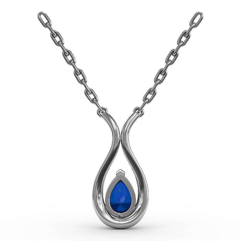 Fana Feel The Love Sapphire and Diamond Pendant