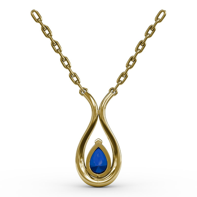 Fana Feel The Love Sapphire and Diamond Pendant