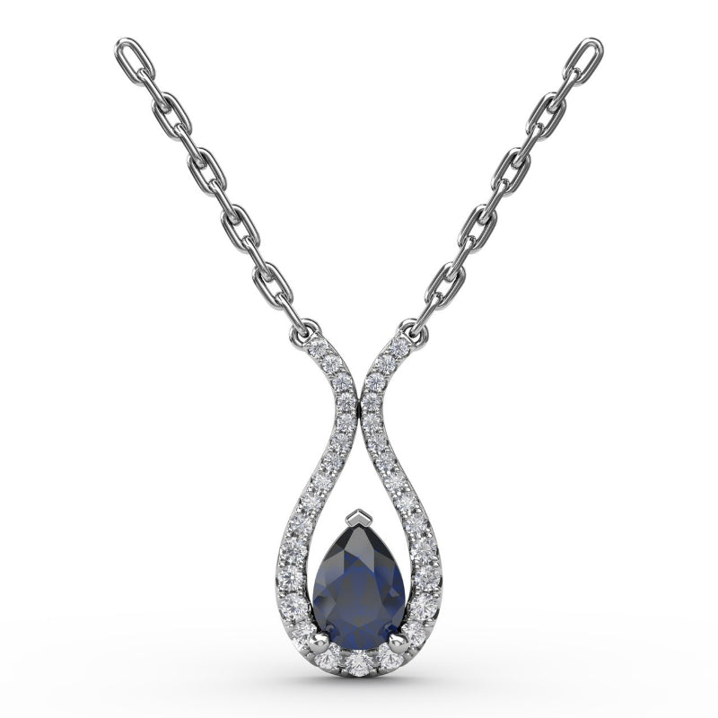 Fana Feel The Love Sapphire and Diamond Pendant