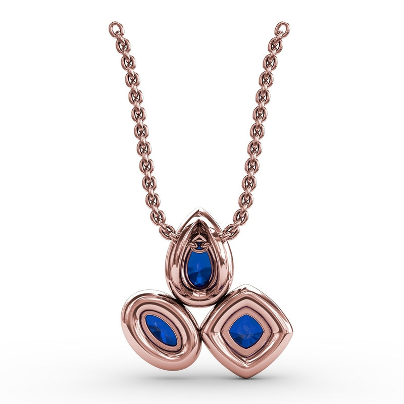 Fana Never Dull Your Shine Sapphire and Diamond Pendant