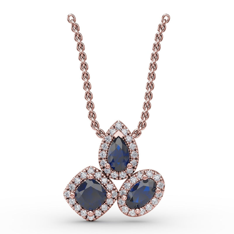 Fana Never Dull Your Shine Sapphire and Diamond Pendant