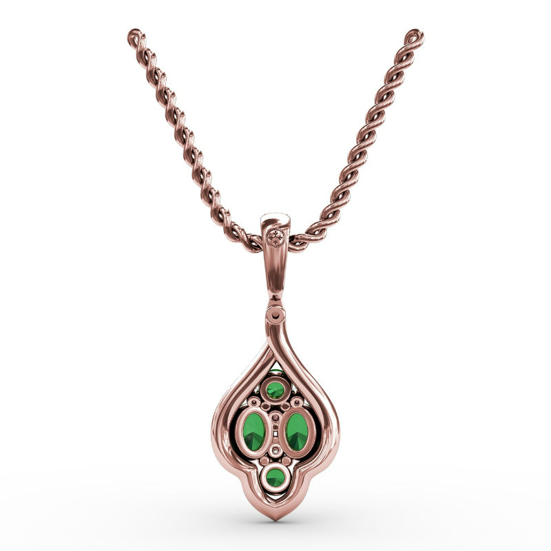 Fana Precious Emerald and Diamond Pendant