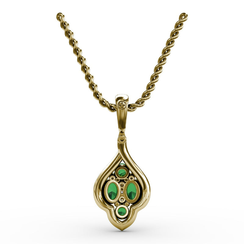 Fana Precious Emerald and Diamond Pendant