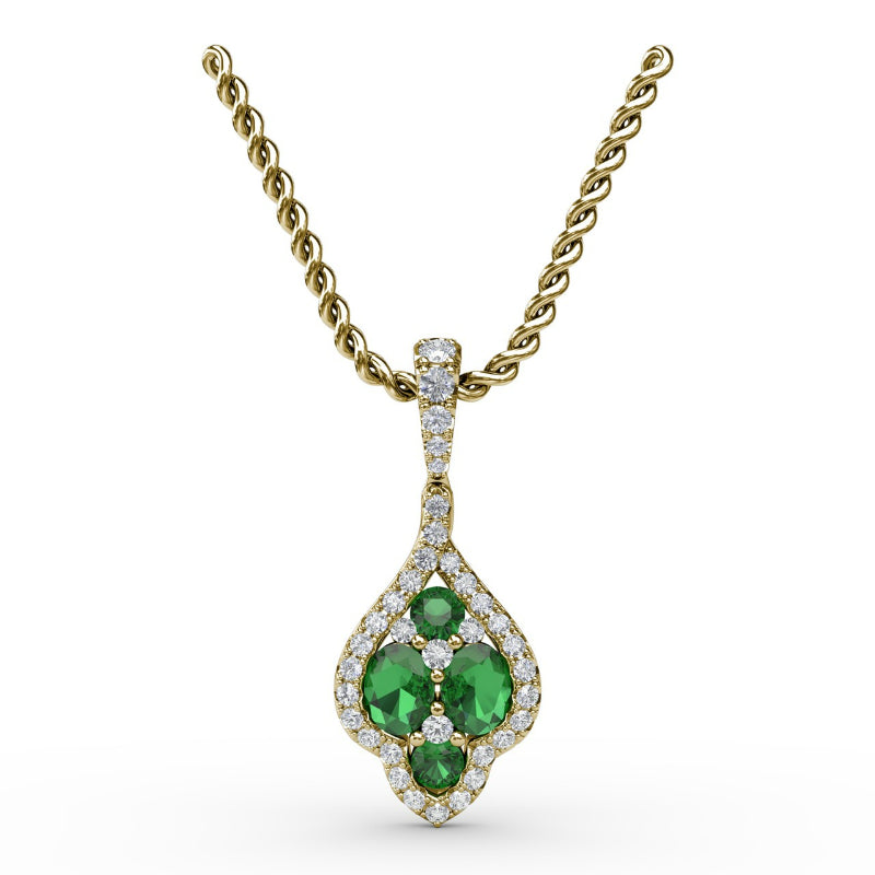 Fana Precious Emerald and Diamond Pendant