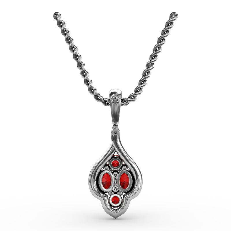 Fana Precious Ruby and Diamond Pendant