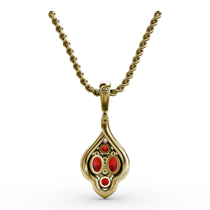 Fana Precious Ruby and Diamond Pendant