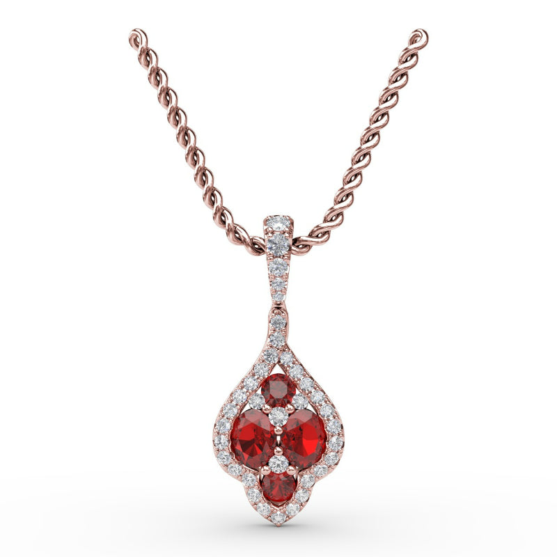 Fana Precious Ruby and Diamond Pendant