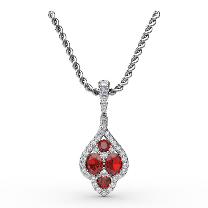 Fana Precious Ruby and Diamond Pendant