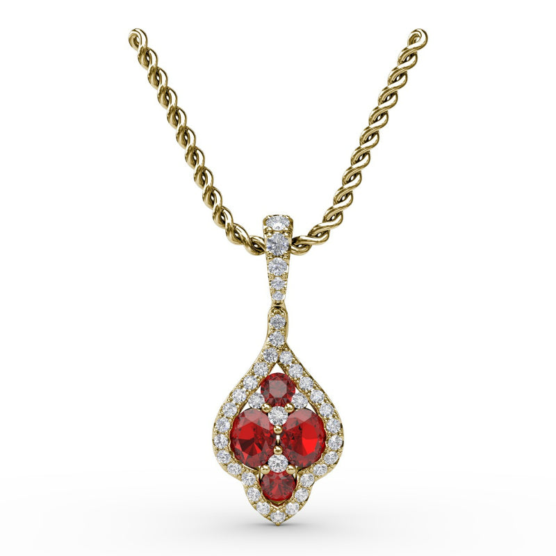 Fana Precious Ruby and Diamond Pendant