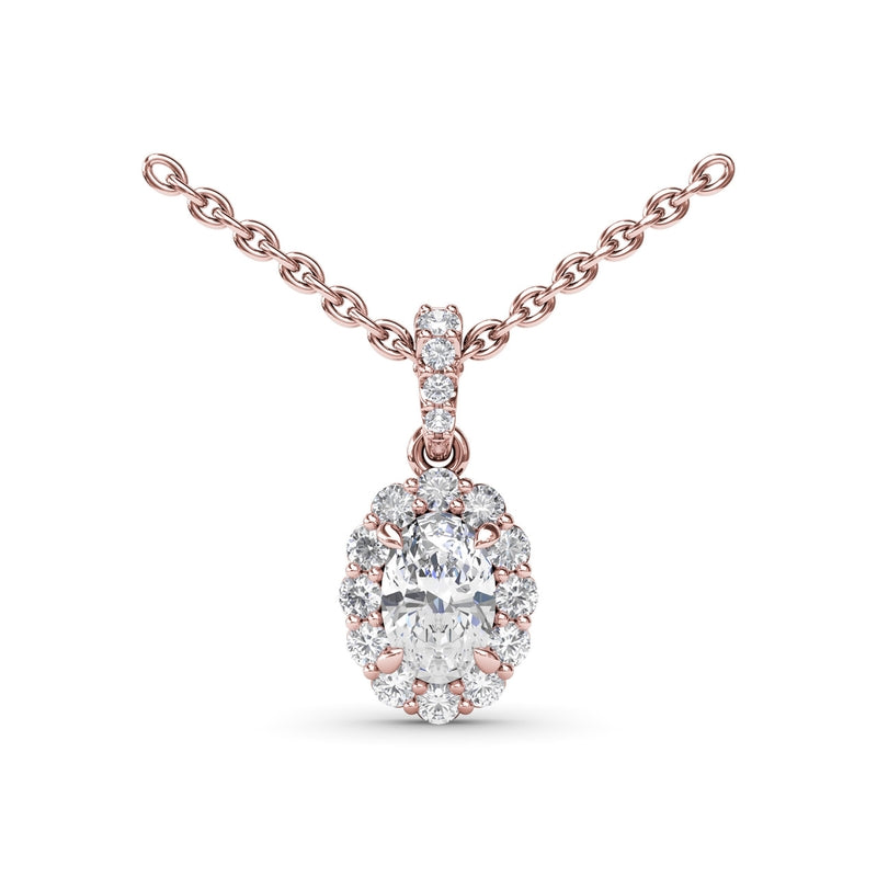 Fana Diamond Halo Necklace