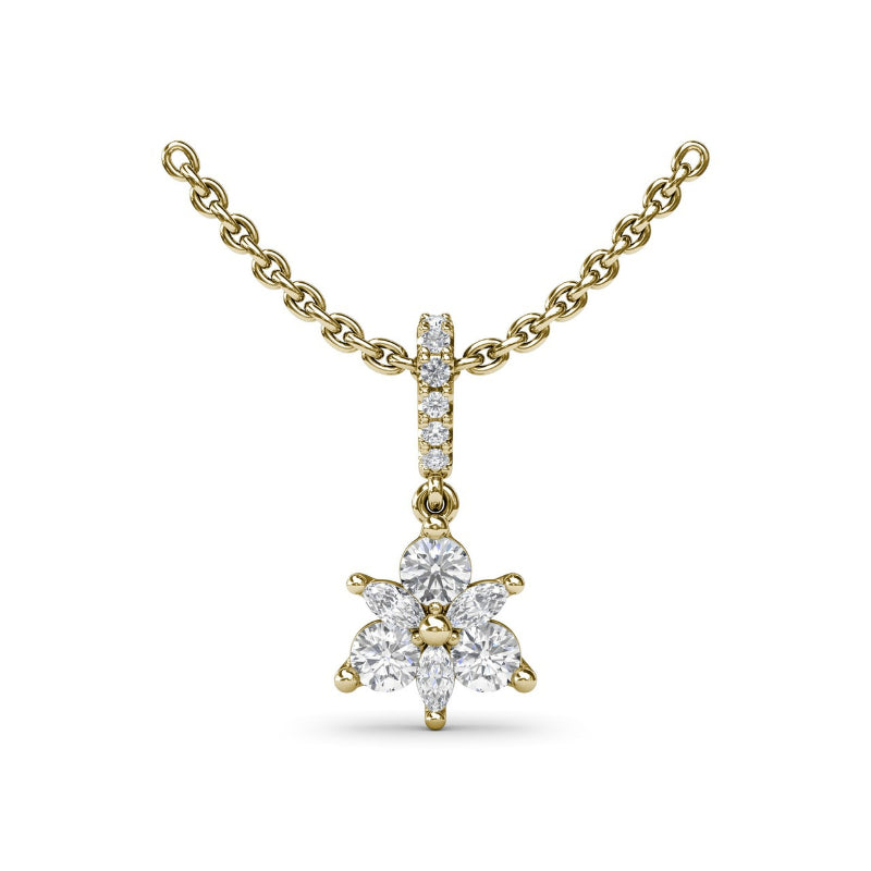 Fana Trio Stud with Marquise Diamond Pendant