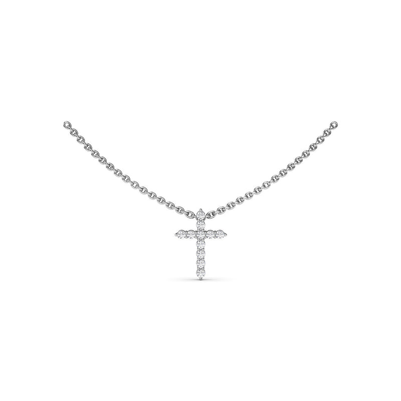 Fana Diamond Prong Cross Necklace